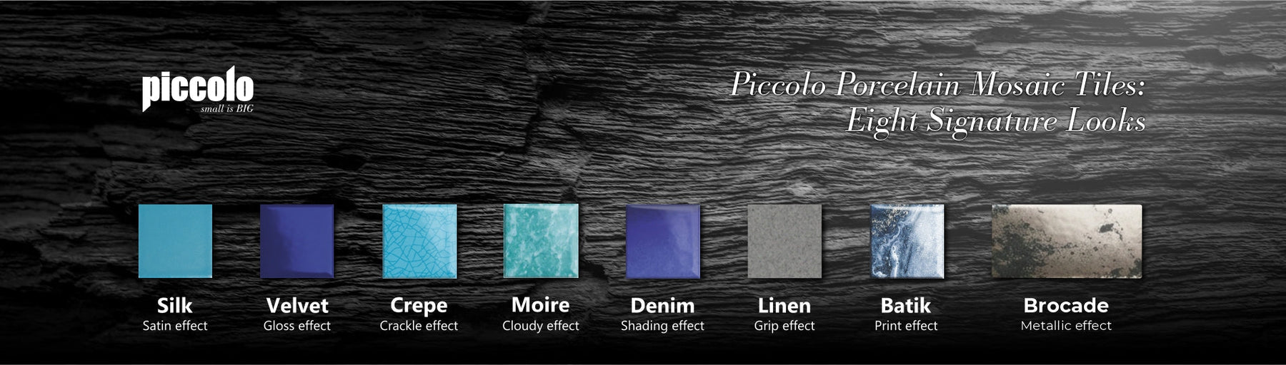 Piccolo Porcelain Mosaic Tiles: Eight Signature Looks