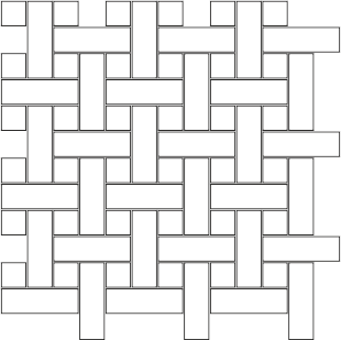 2.5x7.5 cm Basketweave