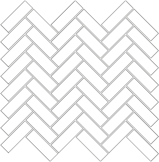 2.5x7.5 cm Herringbone